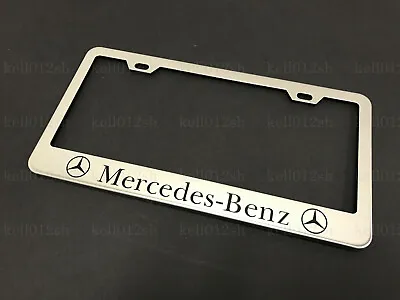 1pc ForMERCEDES Models STAINLESS STEEL CHROME License Plate Frame+screw Caps* • $15.85