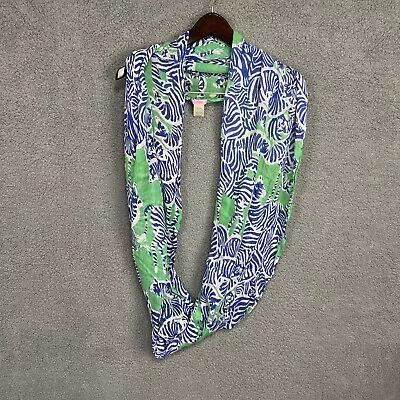 Lily Pulitzer Infinity Scarf Women’s Zebras Mint Green Periwinkle Blue Tropical • $25