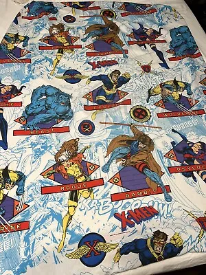 Vintage X-Men Fitted Bed Sheet Twin 1994 Marvel Comics All Over Print Mutant U • $39.95