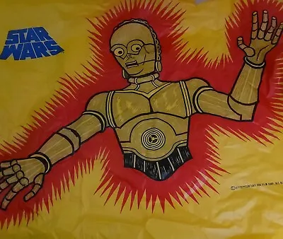 1970s Star Wars C3PO Rain Poncho Disney Lucas Film Vinyl Halloween Costume  • $24.50