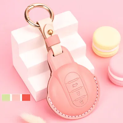 Newest Leather Car Smart Remote Key Fob Cover Case Shell Bag For BMW MINI Cooper • $22.49