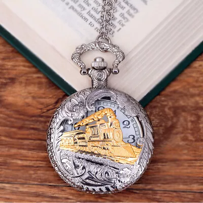 Vintage  Magic Wand Pendant Pocket Quartz Pocket Watch Necklace • $3.65