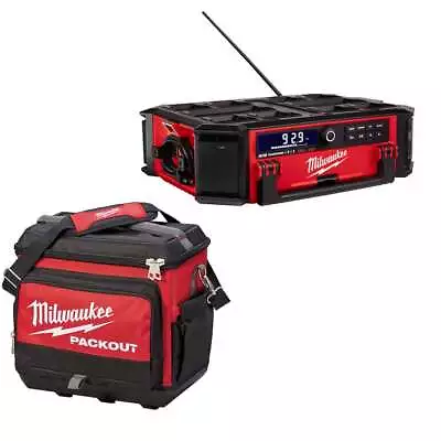 Milwaukee M18 Packout Radio + Charger & Cooler Bundle (Bare Tool) • $378