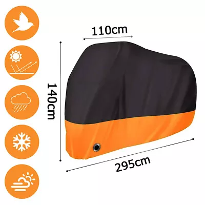 4XL Waterproof Motorcycle Cover Heavy Duty Fit For Harley Davidson Electra Glide • $33.11