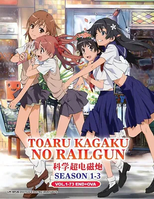 Anime DVD Toaru Kagaku No Railgun Sea.1-3 (TV.1-73 End + OVA) *ENGLISH VERSION* • $23.90