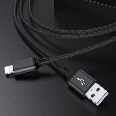 Short/Long USB Charger Cable For IPhone IPad Fast Charging Data Sync Cord Lead • £4.55