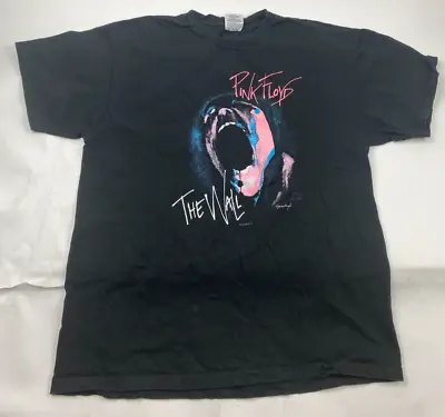 Vintage Pink Floyd The Wall Shirt Mens XL Black Single Stitch 1982 Hanes Tag • $105.40