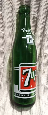 Vintage Green 7-up Glass Bottle • $20.37