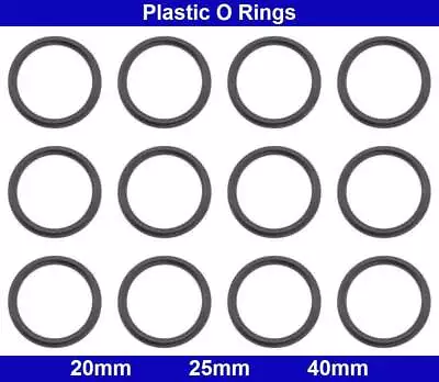 Plastic O Rings - 20mm 25mm 40mm - Black - Acetal • £1.67