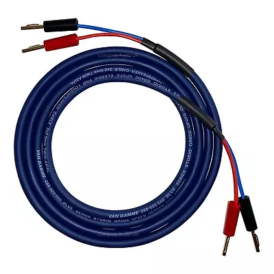 Van Damme Blue Series Studio Grade 2.5mm Speaker Cable - Banana Plugs Terminated • £17.95