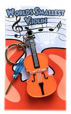 - Original World's Smallest Violin Toy Keychain With Playable Sad Music - Min... • $12.09