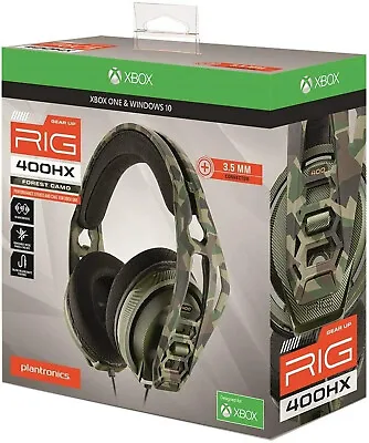 Plantronics RIG 400HX Forest Camo Headset For Xbox One X S PS4- Used • $31.49