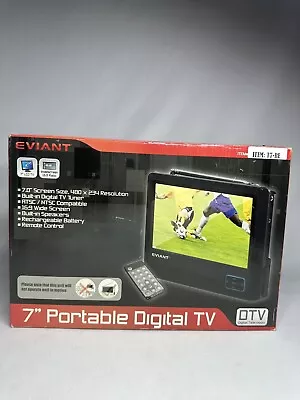 7  Portable Digital TV Eviant T7 Series 16:9 Wide Screen Remote Rechargeable NEW • $59.97