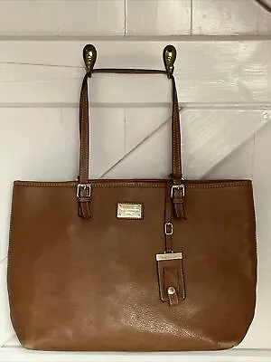 Paul Costelloe Large Tan Brown Pebble Leather Shoulder Tote Bag Handbag • £32