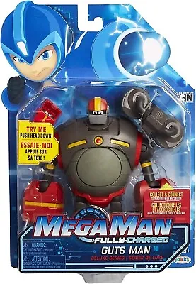 Capcom: Mega Man Fully Charged 7  Inch Action Figure The Guts Man • £14.99