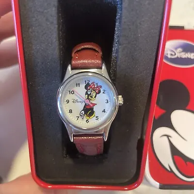 Ladies Disney MCK371 Minnie Mouse Silver Tone Quartz Watch Needs Battery • $8.50