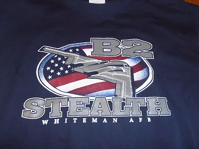 New- B2 Stealth Bomber Whiteman Afb Blue T-shirt Mens L • $19.50