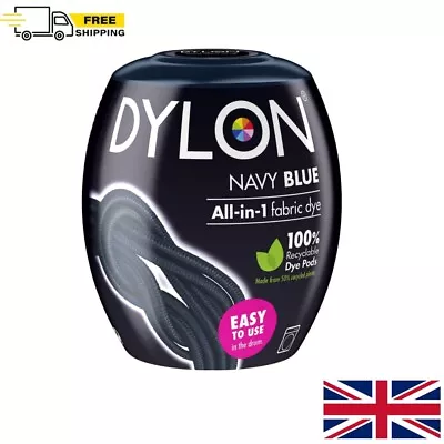 DYLON Washing Machine Fabric Dye Pod For Clothes & Soft Furnishings 350g – Navy • £6.99