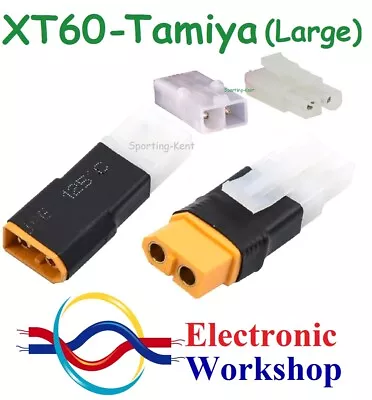 Tamiya To XT60 Connector Adaptor Plug RC Male-Female XT-60 To Tamiya UK Seller • £4.39