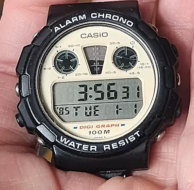 Vintage Casio Watch Digi - Graph  828 Dgw 30 100m • $19.69