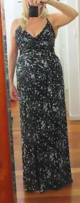 SACHA DRAKE Size 14 – 16 Evening Maxi Dress Halter Neck Made In Australia • $35