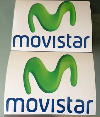MOVISTAR Decals / Stickers Moto GP Team Sponsor (135mm X 100mm) X2 • $9.25