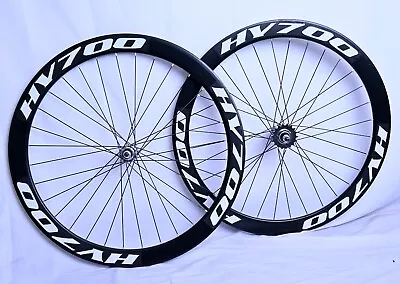 Fixed Gear Bike 700C Deep 50mm  Front & Rear Bicycle Wheels Set  16T Freewheel • $139