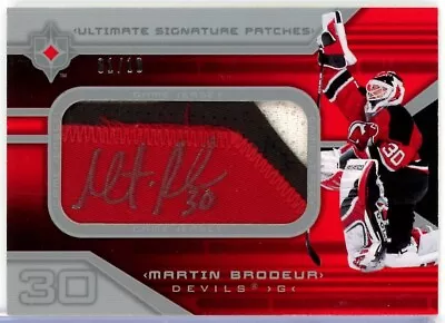 2004-05 Ultimate Collection Signature Patches #MB Martin Brodeur PATCH AUTO /10 • $728.59