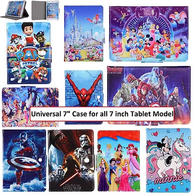 Universal 7  Tablet Case For 7 Inch Touch Screen Tab ~Kids Hero & Princess Cover • £15.99