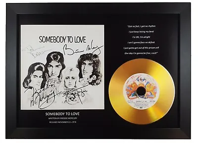 Queen 'somebody To Love' Signed Photo Gold Disc Cd Collectable Memorabilia • £17.99