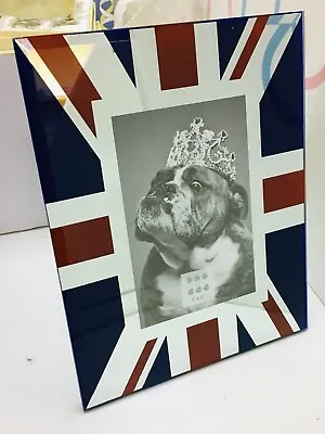 UNION JACK ENGLAND Uk Flag Photo Picture Frame 6x4 Inch Bevelled Glass Gift 5* • £17.99