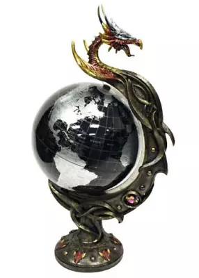 Large Fantasy Dragon World Globe Spinning Earth Tabletop Map NEW • $99.99