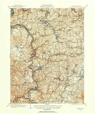 1931 Topo Map Of Masontown PA Quadrangle Carmichaels Ceylon • $25