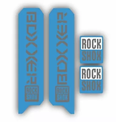 Rock Shox Boxxer Mountain Bike Cycling Decal Kit Sticker Adhesive Blue Gray • $19.99