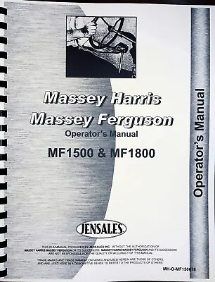 Massey Ferguson 1800 Tractor Operators Owners Manual 4WD Diesel • $27.99