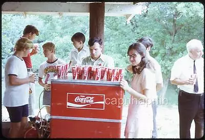 £9.73 • Buy Coke COCA-COLA Cooler & Cups Party Teen Boys & Girl Vtg 1960s Slide Photo