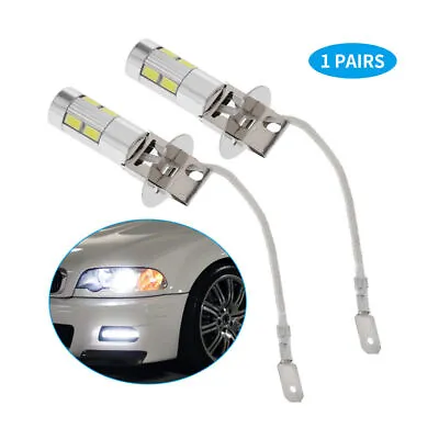 2x H3 LED Headlight Bulbs High Power 12V 6500K Xenon Driving DRL Lamp White US • $11.51