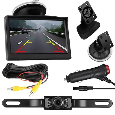 Car Backup Camera Rear View HD Parking System W/ Night Vision+5  TFT LCD Monitor • $32.88