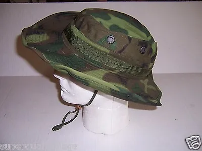 New Genuine Vietnam War Camouflage Boonie Tropical Hat Cap 1969 Date Made USA  • $18.75