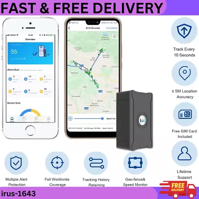 WANWAYTECH 4G GPS Tracker Locator Real-time Tracking Device Include SIM Card F • $25.99
