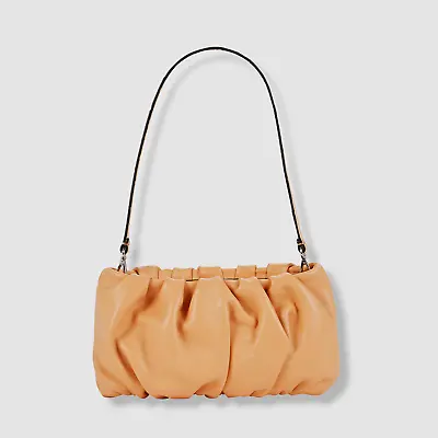 $198 Staud Women's Orange Leather Bean Shoulder Handbag Clutch Purse Bag • $62.78