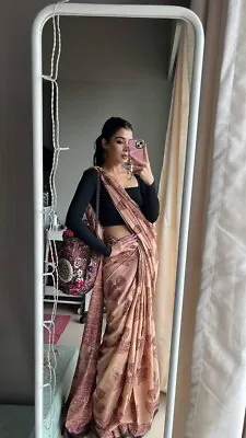 $71.14 • Buy Saree Sari Indian Wedding Silk Party Wear Women Designer Bollywood New Blouse