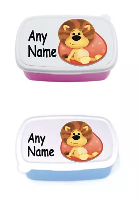 Personalised Raa Raa Noisy Lion Kids Lunch Sandwich Snack Box School • £13.99