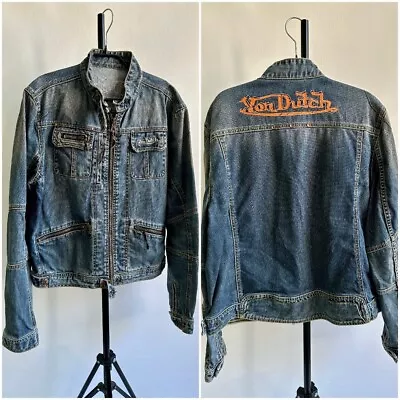 Vintage! Von Dutch Full Zip Denim Jacket Avant Garde Ladies • $95