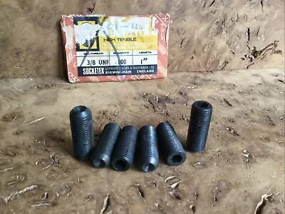 3/8” UNF X 1” Grub / Set Screws Socket Head Black Finish X 6 • £3.99