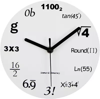 8  Math Clock Timelike Unique Wall Clock Modern Design Novelty Maths Equation C • $14.70