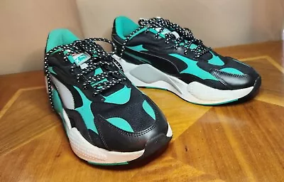 AMG Petronas Motorsport Puma RS-X Mercedes Running Shoes Black/spectra Green-12 • $33.94