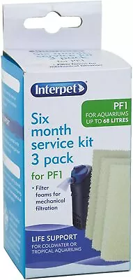 Interpet Pf1 Replacement Filter Plain Foam Cleaning New Foam Style 3 Pack • £5.49