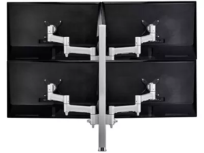 Atdec AWMS-4-4675-H-S Quad-Monitor Desk Mount Bundle - Silver - [LN]™ • $415.75