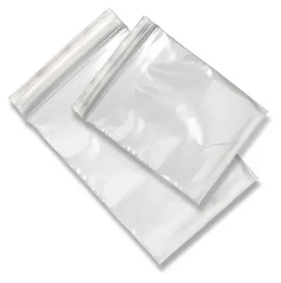 Plastic Grip Seal Clear Poly Bags Resealable Zip Lock - Small Medium Large • £129.99